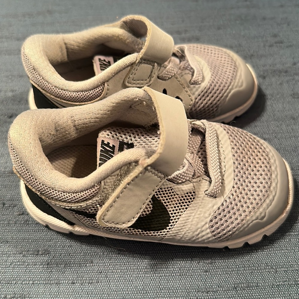 Gray Nike baby boy shoes